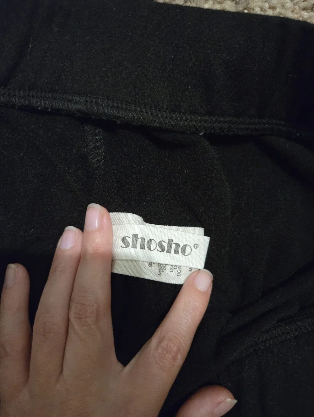 Shosho Black Stretch Knit Pants